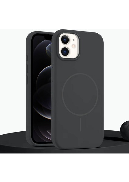 Apple iPhone 11 Uyumlu Kılıf Zebana Liquid Soft Silikon Kılıf (Kablosuz Şarj Destekli) Gri