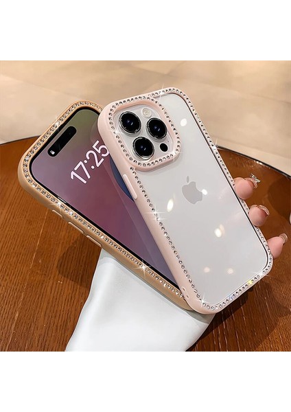 Apple iPhone 12 Uyumlu Kılıf Zebana Bling Diamond Silikon Kılıf Gri
