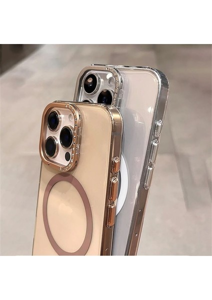 Apple iPhone 14 Pro Uyumlu Kılıf Zebana Glossy Şeffaf Kılıf (Kablosuz Şarj Destekli) Siyah fırsatları