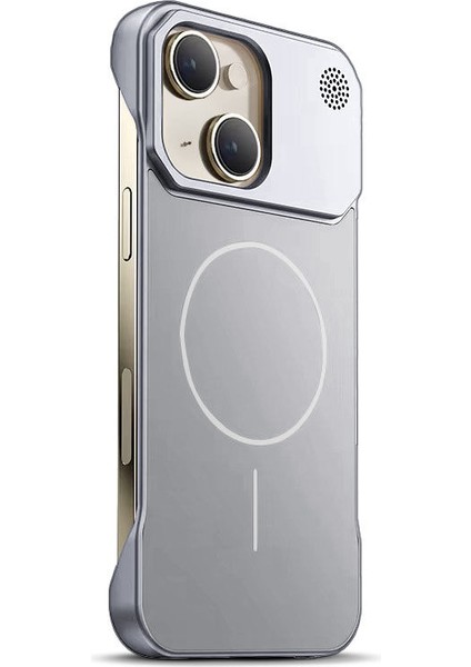 Apple iPhone 14 Uyumlu Kılıf Zebana Elite Titan Metal Kılıf (Kablosuz Şarj Destekli) Gri fiyatları