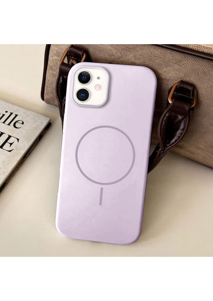 Apple iPhone 12 Uyumlu Kılıf Zebana Liquid Soft Silikon Kılıf (Kablosuz Şarj Destekli) Lila fiyatları