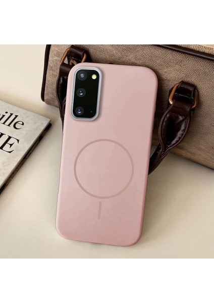 Samsung Galaxy S20 Fe Uyumlu Kılıf Zebana Liquid Soft Silikon Kılıf (Kablosuz Şarj Destekli) Pembe fiyatları