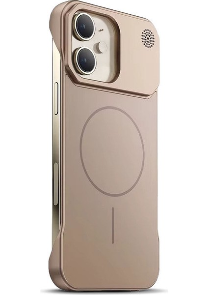 Apple iPhone 12 Uyumlu Kılıf Zebana Elite Titan Metal Kılıf (Kablosuz Şarj Destekli) Desert Titanyum fiyatları