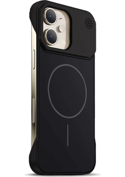 Apple iPhone 12 Uyumlu Kılıf Zebana Elite Titan Metal Kılıf (Kablosuz Şarj Destekli) Siyah fiyatları