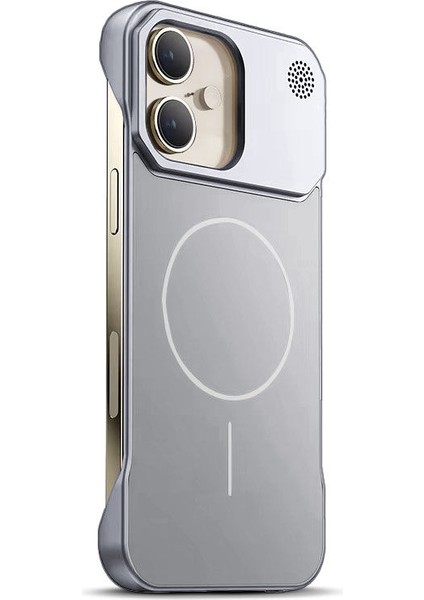 Apple iPhone 16 Plus Uyumlu Kılıf Zebana Elite Titan Metal Kılıf (Kablosuz Şarj Destekli) Gri fiyatları