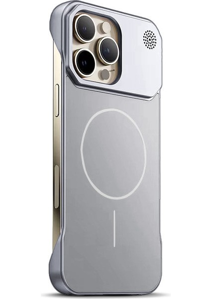 Apple iPhone 15 Pro Max Uyumlu Kılıf Zebana Elite Titan Metal Kılıf (Kablosuz Şarj Destekli) Gri fiyatları