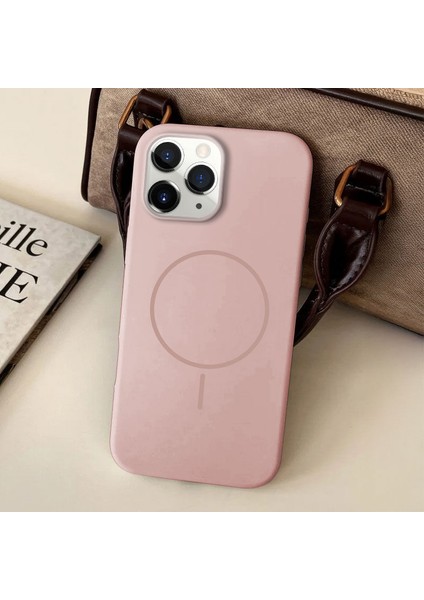Apple iPhone 11 Pro Max Uyumlu Kılıf Zebana Liquid Soft Silikon Kılıf (Kablosuz Şarj Destekli) Pembe fiyatları