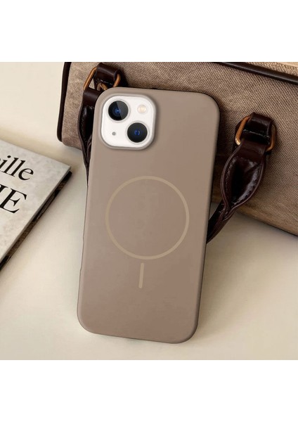 Apple iPhone 13 Uyumlu Kılıf Zebana Liquid Soft Silikon Kılıf (Kablosuz Şarj Destekli) Desert Titanyum fiyatları