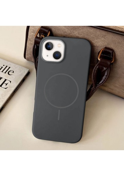 Apple iPhone 15 Plus Uyumlu Kılıf Zebana Liquid Soft Silikon Kılıf (Kablosuz Şarj Destekli) Gri fiyatları