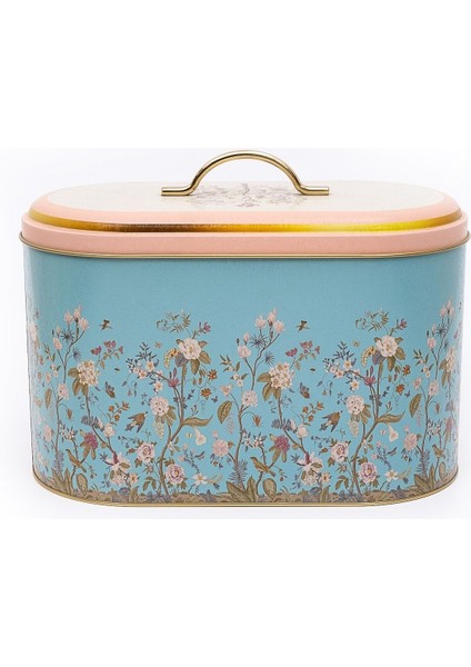 Flora Desenli Oval Ekmek Kutusu, Metal Ekmeklik, Ekmek Sepeti, 10,4 Lt fiyatları