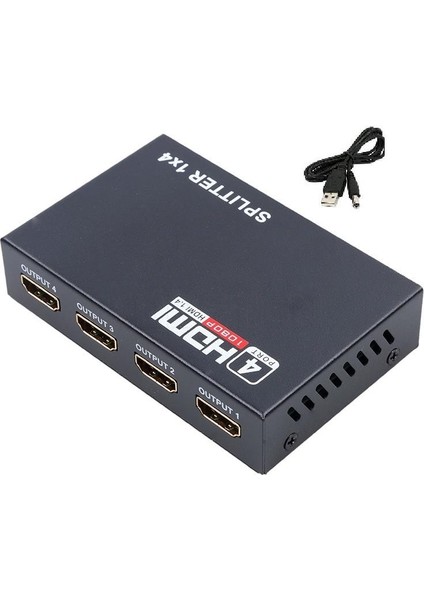 4 Port HDMI Splitter Çoklu Ekran Çoklayıcı Switch 4410
