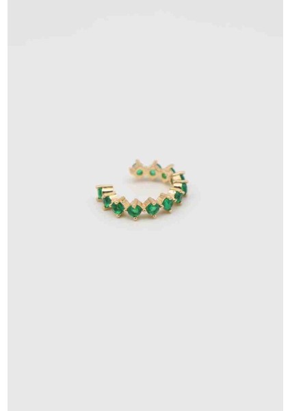 Shesra Yeşil Taş Earcuff