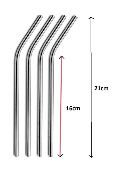 Paslanmaz Çelik Pipet Seti 5 Parça modelleri
