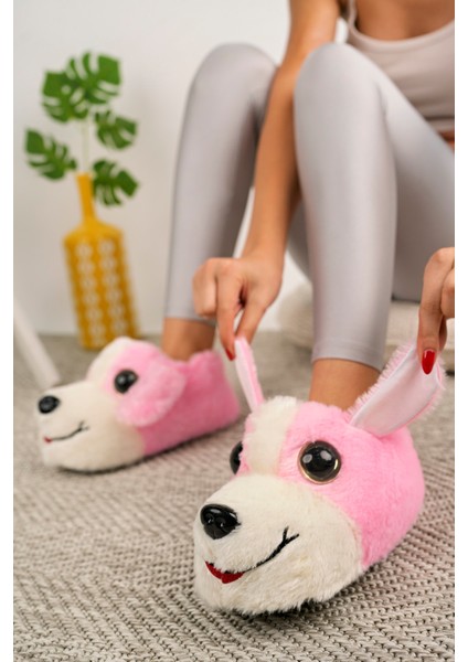 Unisex Hayvanlı Panduf Ev Ayakkabısı Ses Yapmaz Taban