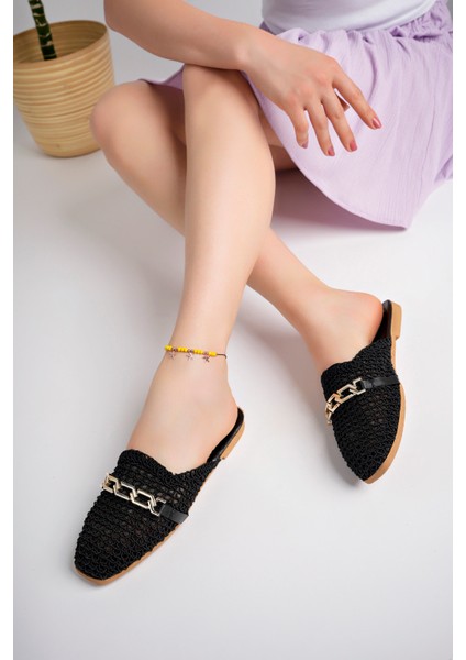 Kadın Taşlı Terlik Önü Kapalı Hasır Dantel Örme Çeyiz Günlük Sandalet modelleri