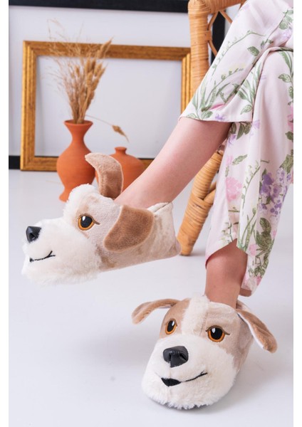 Unisex Hayvanlı Panduf Ev Ayakkabısı Ses Yapmaz Taban