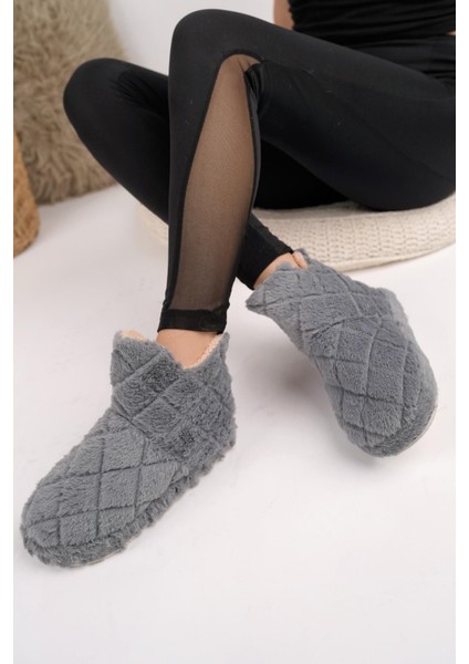 Kadın Panduf Ev Botu Ev Ayakkabısı Kalın Hafif Kaymaz Taban