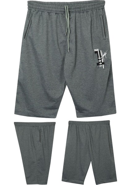 Erkek Büyük Beden 110 - 150 Kilo Arası Için Uygun Pine1 Yazılı Penye Kapri