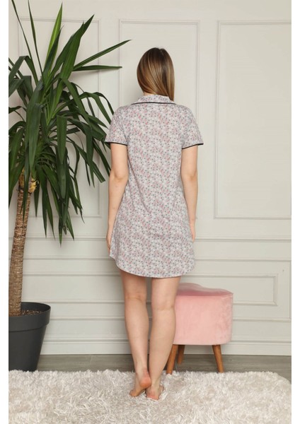 Kadın Pamuklu Önden Düğmeli Gecelik 1003 modelleri