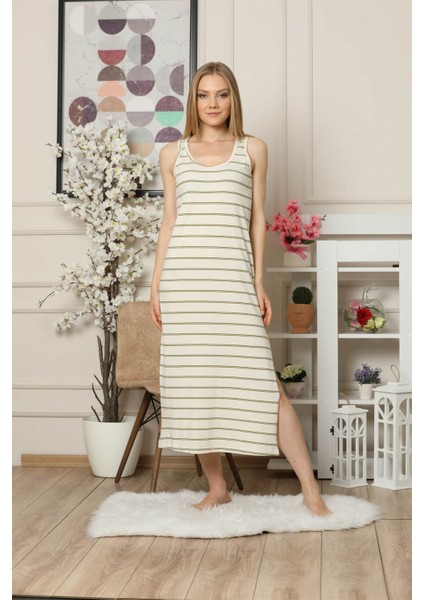 Kalın Askılı Penye Uzun Gecelik 951 modelleri