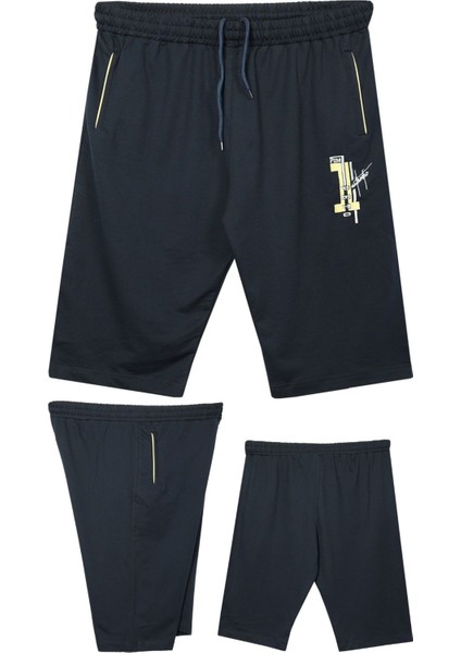 Erkek Büyük Beden 110 - 150 Kilo Arası Için Uygun Pine1 Yazılı Penye Kapri