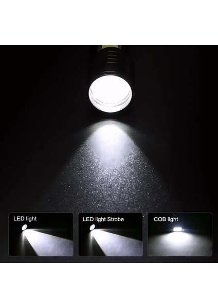 LED El Feneri Yüksek Parlaklık, Şarj Edilebilir ve Taşınabilir, 450 Lümen