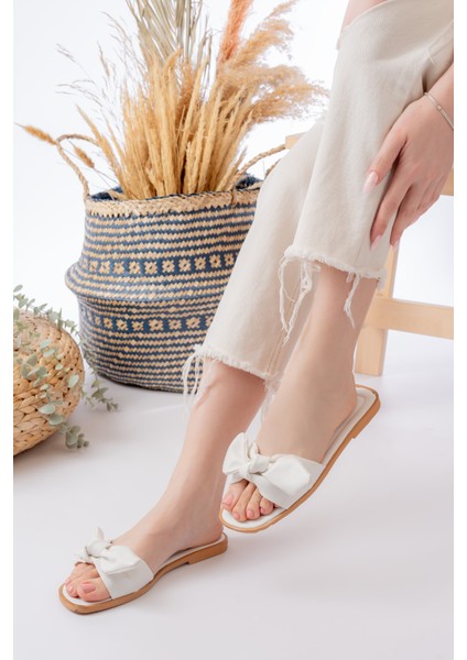 Yazlık Fiyonk Detaylı Kadın Terlik Sandalet Rahat Hafif Taban modelleri
