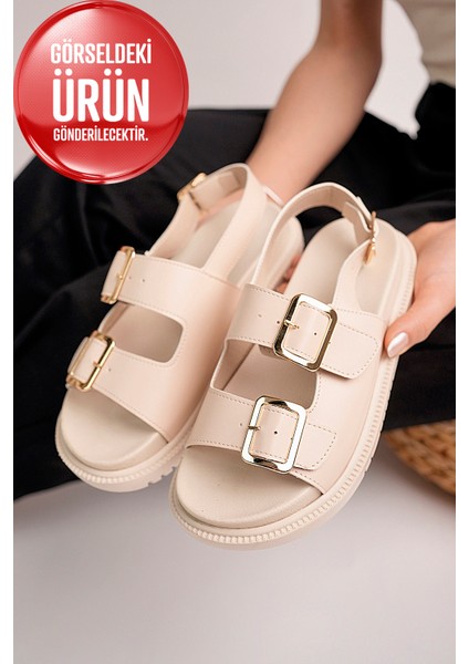 Chnel Cırtlı Düz Taban Kadın Sandalet Rahat Taban fiyatları