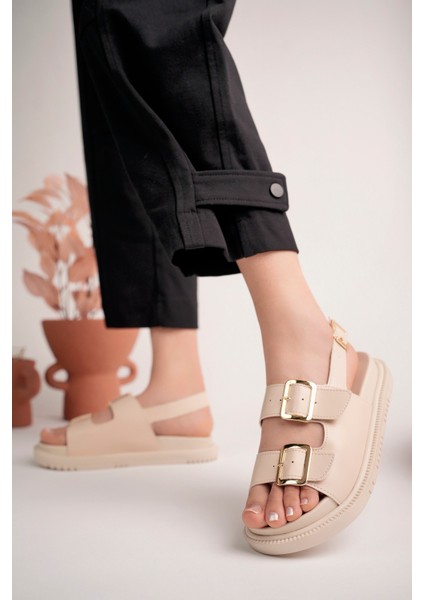 Chnel Cırtlı Düz Taban Kadın Sandalet Rahat Taban indirimleri