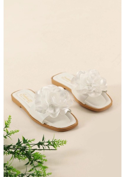 Yazlık Çiçek Detaylı Kadın Terlik Sandalet Rahat Hafif Taban fiyatları