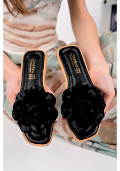 Yazlık Çiçek Detaylı Kadın Terlik Sandalet Rahat Hafif Taban modelleri