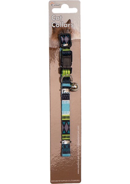 Klipsli Örgü Baskılı Kedi Tasması 22-30 cm