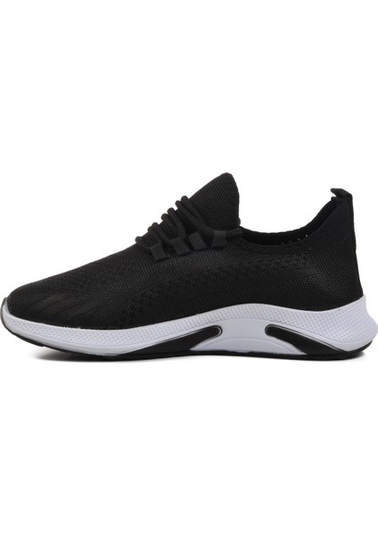 Siyah Beyaz Triko Hafif Unisex Spor Ayakkabı Pına 101 G