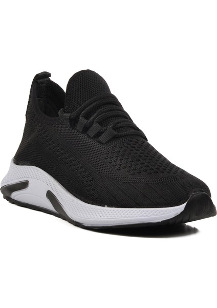 Siyah Beyaz Triko Hafif Unisex Spor Ayakkabı Pına 101 G