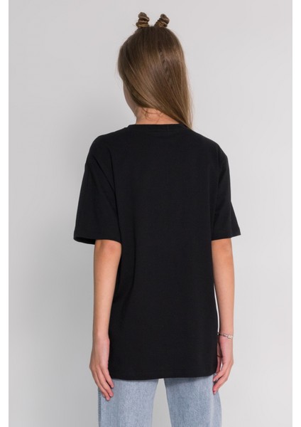 Kız Çocuk Baskılı T-Shirt Siyah fiyatları