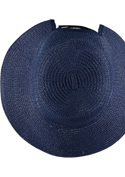 Kadın Hasır Fötr Şapka Şık Tasarım Rattan Model Ayarlanabilir Ölçü