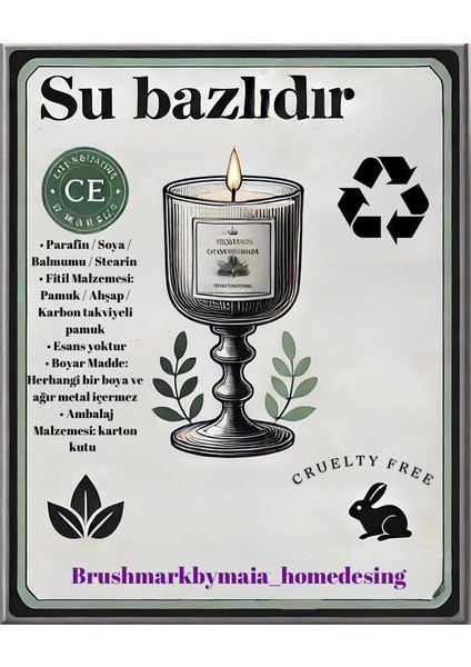 Saphire Şişe Handmade Şişe Şamdan