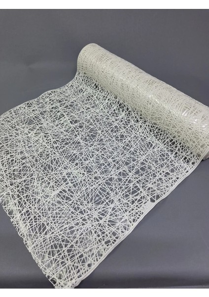 Pvc Küpür Dantel Raf ve Dolap Örtüsü Runner (Beyaz)
