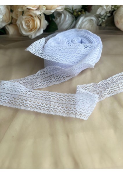 3metre - Pasta Kenar Danteli - Beyaz