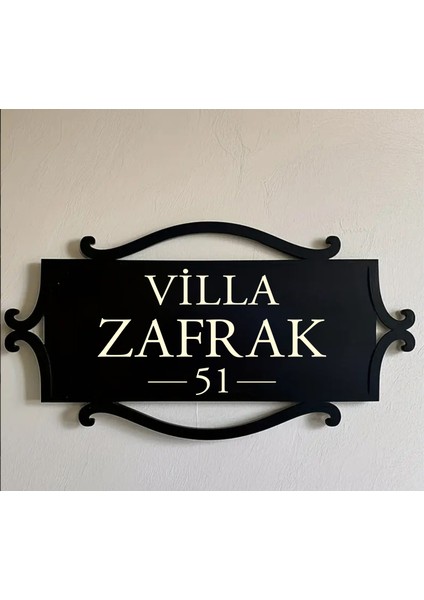 Villa -Site -Konak - Daire Apartman İsimliği - Apartman Tabelası 40X60 cm Kişiye Özel