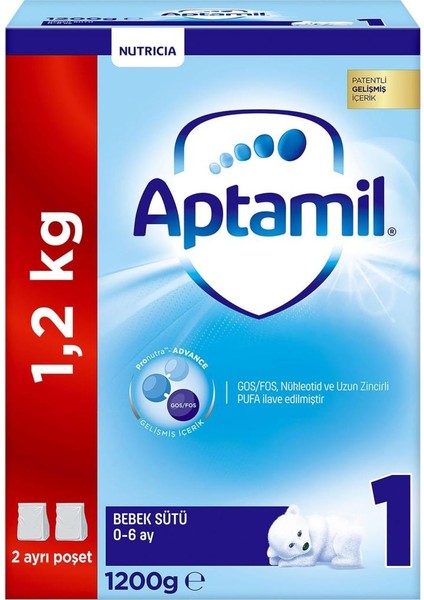 Aptamil Bebek Sütü Maması No1 0-6 Ay 1200 gr