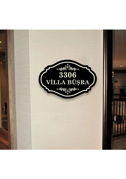 Villa -Site -Konak - Daire Apartman İsimliği - Apartman Tabelası 50X35 cm Kişiye Özel fiyatları