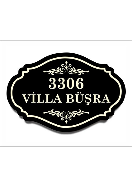 Villa -Site -Konak - Daire Apartman İsimliği - Apartman Tabelası 50X35 cm Kişiye Özel modelleri