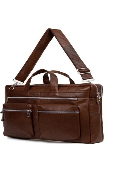 15.6'' Hakiki Deri Bilgisayar Laptop Çantası Kahverengi modelleri