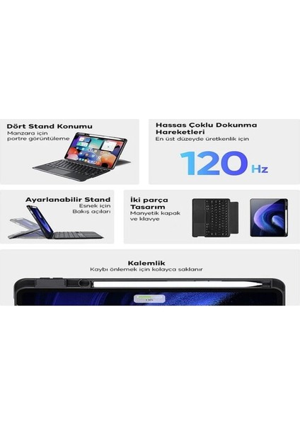 Dux Ducıs Samsung Galaxy Uyumlu Tab S9 + Ayrılabilir Bluetooth Klavye Siyah fiyatları