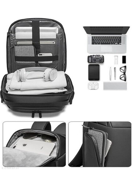 BG7277 USB Şarj Portlu Laptop Notebook Sırt Çantası Siyah fiyatları
