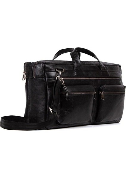 15.6'' Hakiki Deri Bilgisayar Laptop Çantası Siyah fiyatları