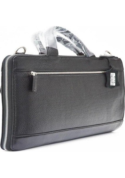 ® Gerçek Deri Laptop Çantası / 9517 Siyah