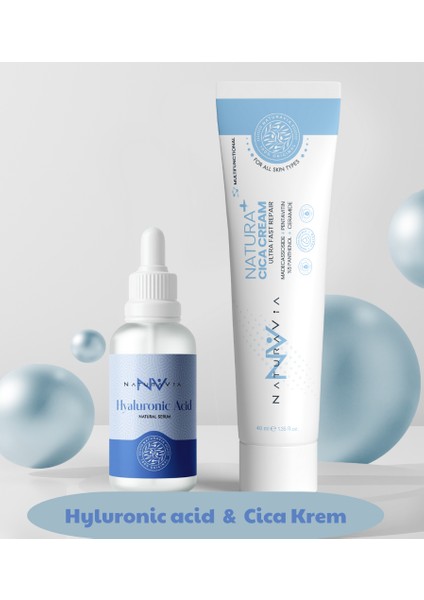 Naturavıa Cosmetıcs Hyalüronik Asit Serum 30 Mlna & Bariyer Onarıcı Nemlendirici Cica Krem 40 Mlhyalüronik Asit Serum 30 Mlna & Bariyer Onarıcı Nemlendirici Cica Krem 40 ml