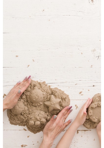 Doğal Kinetik Kum 500GR 6 Kalıp Hediyeli fırsatları